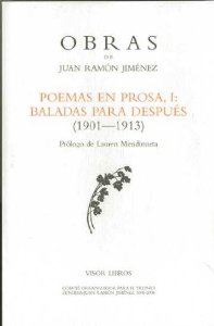 Portada del libro POEMAS EN PROSA I: BALADAS PARA DESPUÉS (1901-1913)