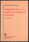 Portada de INTRODUCCIÓN A LA LITERATURA MEDIEVAL ESPAÑOLA