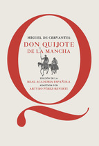 Portada del libro DON QUIJOTE DE LA MANCHA. Edición escolar de la Real Academia Española adaptada por Arturo Pérez Reverte