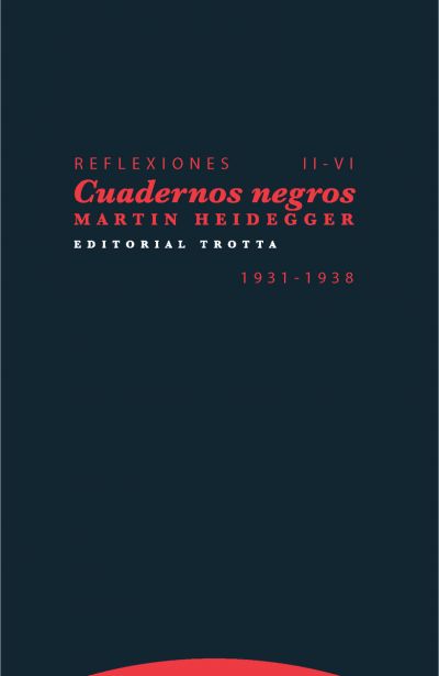 Portada del libro REFLEXIONES II-VI. Cuadernos negros (1931-1938)