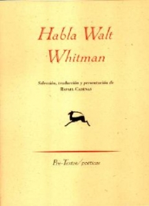 Portada de HABLA WALT WHITMAN