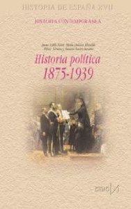 Portada del libro HISTORIA POLÍTICA DE ESPAÑA 1875-1939