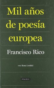 Portada del libro MIL AÑOS DE POESÍA EUROPEA. EDICIÓN BILINGÜE