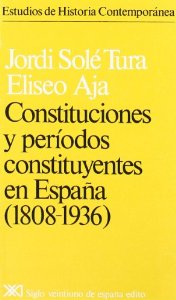 Portada del libro CONSTITUCIONES Y PERÍODOS CONSTITUYENTES EN ESPAÑA (1808-1936)