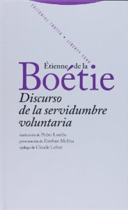 Portada del libro DISCURSO DE LA SERVIDUMBRE VOLUNTARIA