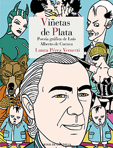Portada de VIÑETAS DE PLATA. Poesía gráfica de Luis Alberto de Cuenca