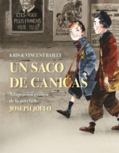 Portada de UN SACO DE CANICAS . Adaptación gráfica de la novela de Joseph Joffo