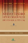 Portada del libro NUEVO TESORO LEXICOGRÁFICO DEL ESPAÑOL (S. XIV-1726)