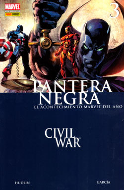 Portada de PANTERA NEGRA Nº 3: GIRA MUNDIAL. CIVIL WAR