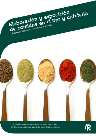 Portada del libro ELABORACIÓN Y EXPOSICIÓN DE COMIDAS EN EL BAR Y CAFETERÍA