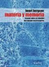 Portada de MATERIA Y MEMORIA