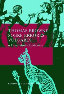 Portada del libro SOBRE ERRORES VULGARES. (PSEUDODOXIA EPIDEMICA)